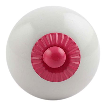 White Pink Fitting Ceramic Knob